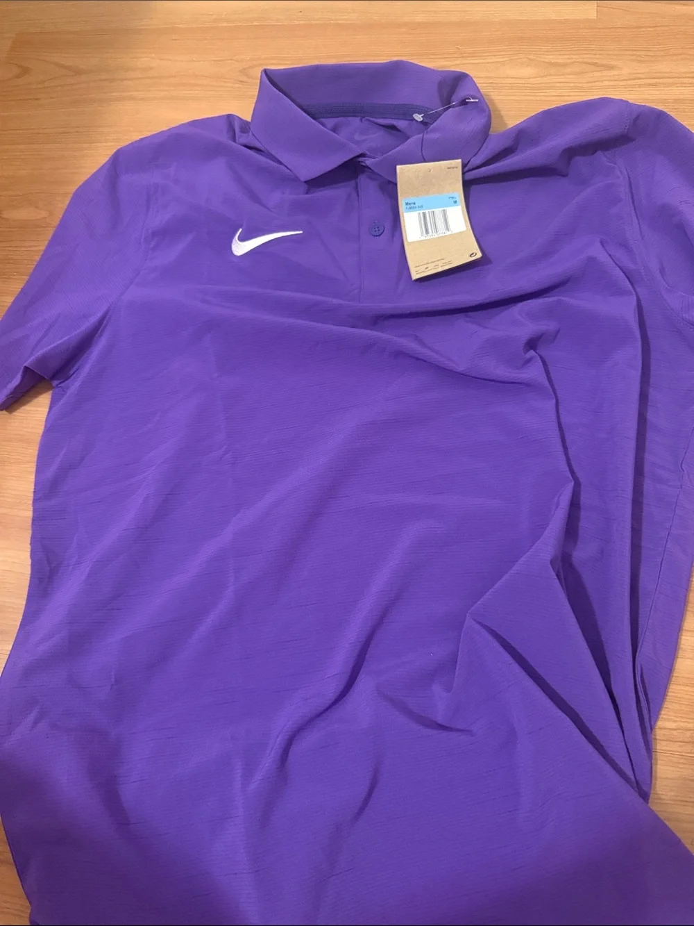 Nike Purple Kids Dri-FIT Polo with White Swoosh